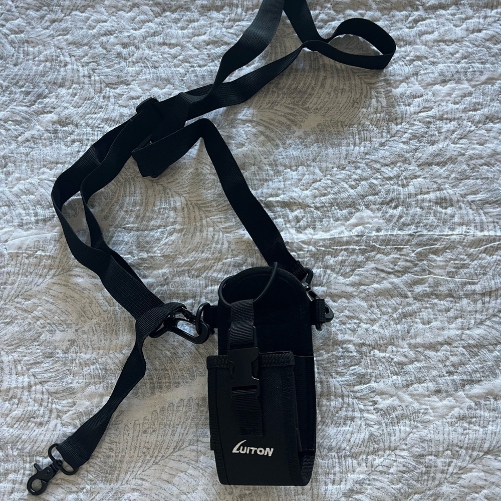 Black Crossbody Radio Holder - Picture 2 of 5